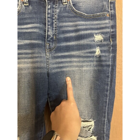 BKE Billie Ankle Skinny Stretch Jeans Medium Wash Distressed‎ High Rise Size 29 - Picture 3 of 7